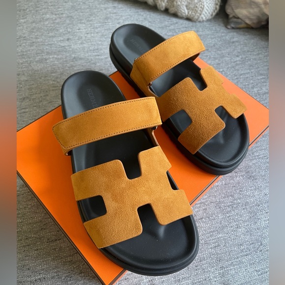 * Sold * Brand New Hermes Chypre - Naturel Suede, 38 - Picture 2 of 6